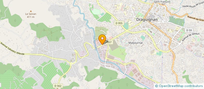 localisation de l'entreprise ACTUEL BUREAUTIQUE COMMUNICATION  DRAGUIGNAN