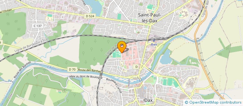 localisation de l'entreprise ACTUEL BURO DAX à DAX