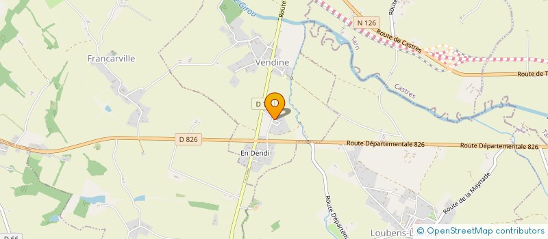 localisation de l'entreprise ACTUEL CARRELAGE TRADITION  VENDINE