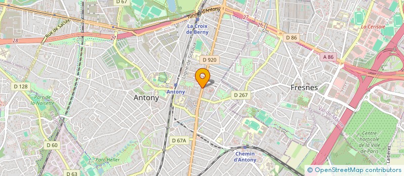 localisation de l'entreprise ACTUEL COIFFURE à ANTONY