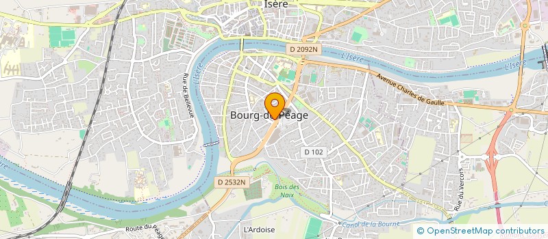 localisation de l'entreprise ACTUEL COIFFURE à BOURG-DE-PEAGE