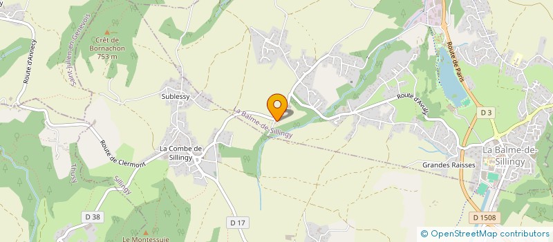 localisation de l'entreprise ACTUEL CONFORT ET AGENCEMENTS  LA BALME-DE-SILLINGY