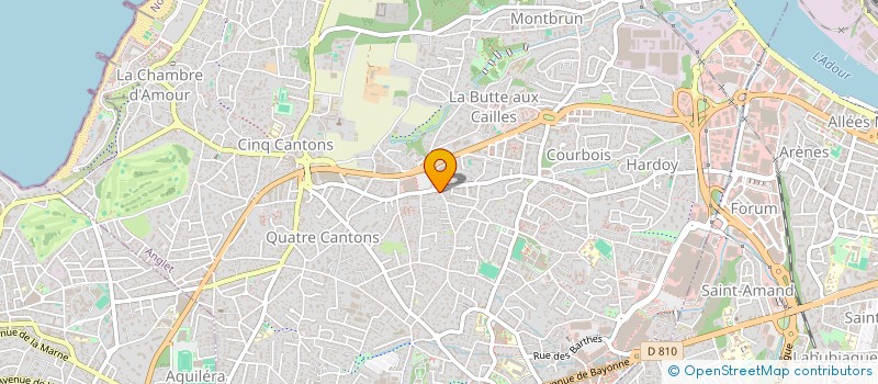 localisation de l'entreprise ACTUEL CONSTRUCTIONS LOGEMENTS  ANGLET