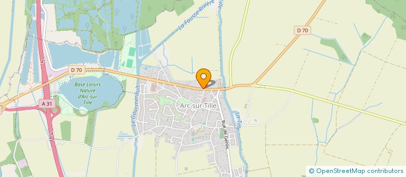 localisation de l'entreprise ACTUEL CUISINES ET BAINS à ARC-SUR-TILLE