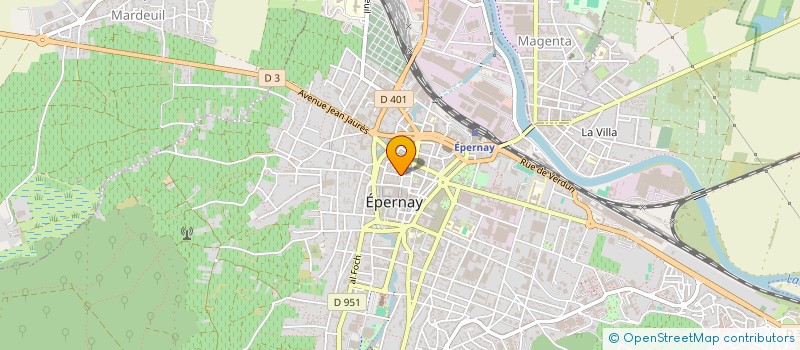 localisation de l'entreprise ACTUEL DIFFUSION  EPERNAY