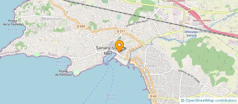 localisation de l'entreprise ACTUEL ESTHETIQUE à SANARY-SUR-MER