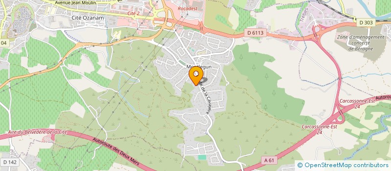 localisation de l'entreprise ACTUEL HABITAT à CARCASSONNE