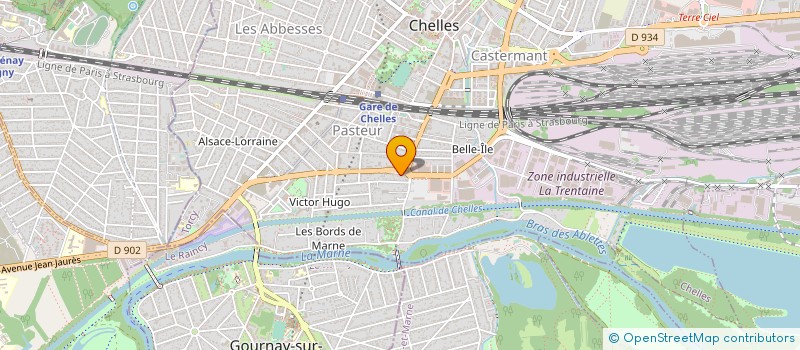 localisation de l'entreprise ACTUEL PUB LEMERRE à CHELLES
