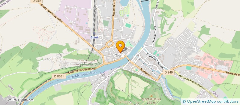 localisation de l'entreprise ACTUEL SARL à GIVET