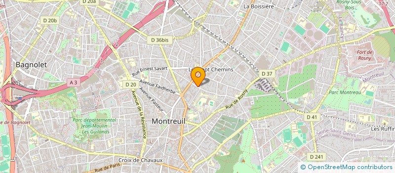 localisation de l'entreprise ACTUEL SECURITE à MONTREUIL