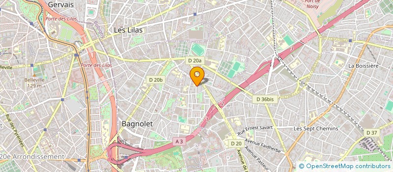 localisation de l'entreprise ACTUEL TAP DANCE à BAGNOLET