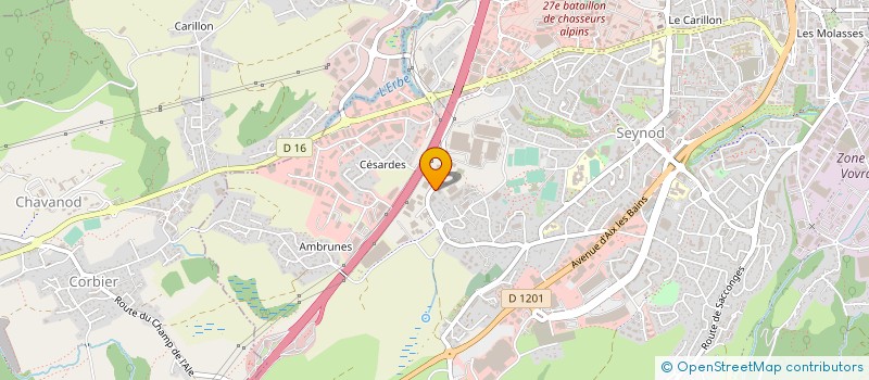 localisation de l'entreprise ACTUEL VERANDA ET MENUISERIE à ANNECY