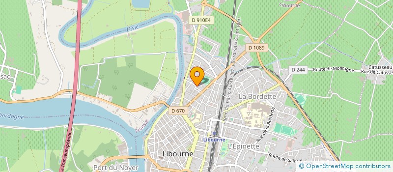 localisation de l'entreprise ACTUELLE AMBULANCE ET TAXI  LIBOURNE