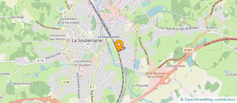 localisation de l'entreprise ACTUMLEX à LA SOUTERRAINE