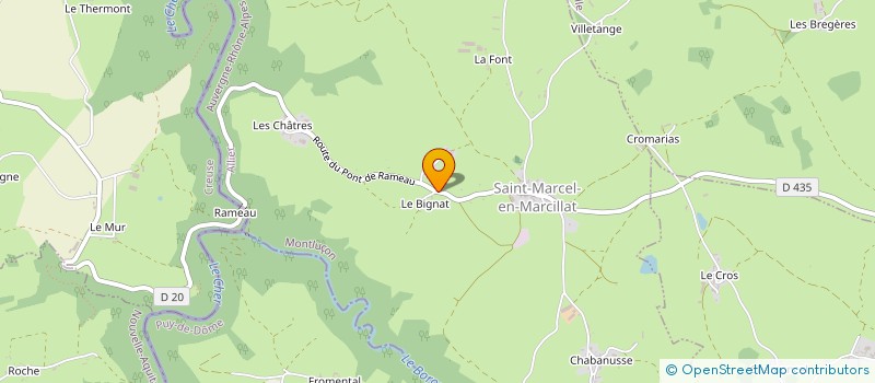 localisation de l'entreprise ACU  SAINT-MARCEL-EN-MARCILLAT