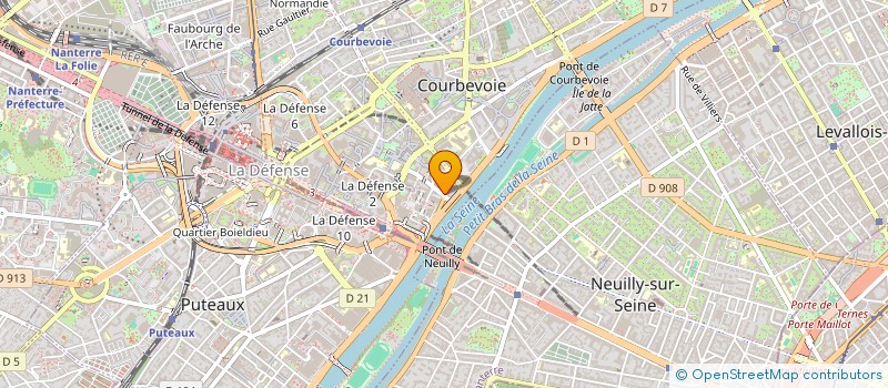 localisation de l'entreprise ACUSON FRANCE SAS à COURBEVOIE