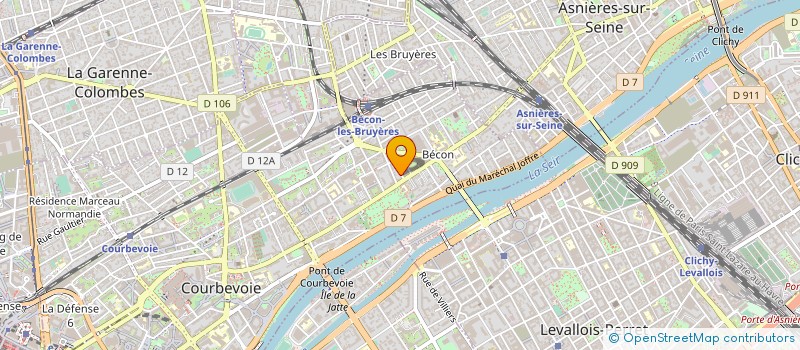 localisation de l'entreprise ACUSTENG à COURBEVOIE