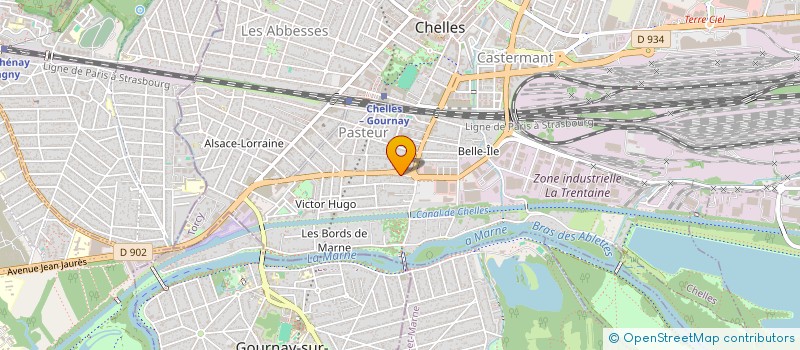 localisation de l'entreprise ACV ACHAT ET COURTAGE DE VEHICULES à CHELLES