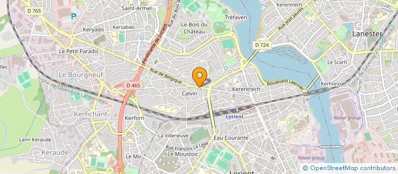 localisation de l'entreprise ACVD  LORIENT