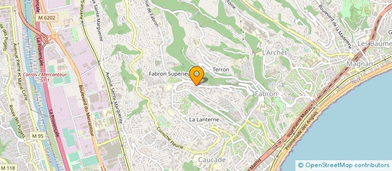 localisation de l'entreprise ACVI BIOMETRIE INFORMATIQUE à NICE