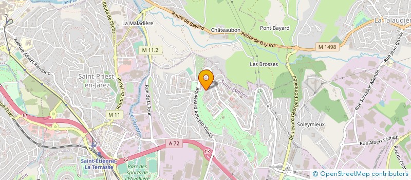 localisation de l'entreprise ACX INFORMATIQUE à SAINT-ETIENNE