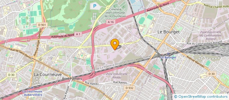 localisation de l'entreprise ACZ AUTOS à LA COURNEUVE