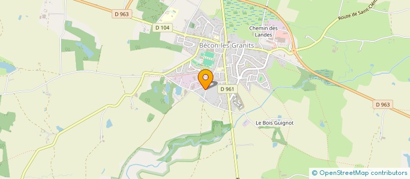 localisation de l'entreprise ACZM à BECON-LES-GRANITS