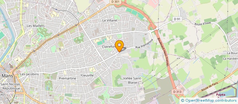 localisation de l'entreprise AD 02  LE MANS