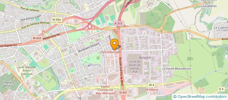 localisation de l'entreprise AD AIR SOLUTIONS à METZ