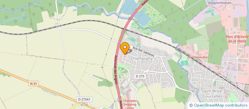 localisation de l'entreprise AD AUTO  CHAMPIGNY