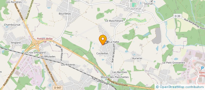 localisation de l'entreprise AD BATIMENT 87  CHAPTELAT