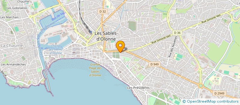 localisation de l'entreprise AD&BEN à LES SABLES D'OLONNE