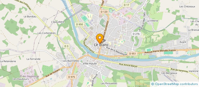 localisation de l'entreprise AD BERNARD à LE BLANC
