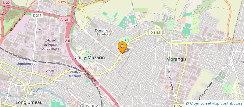 localisation de l'entreprise AD CAR 91 à CHILLY-MAZARIN