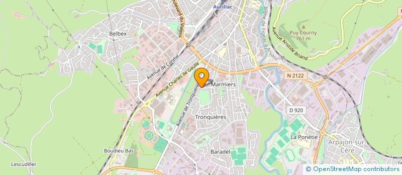 localisation de l'entreprise AD CHARBONNEL'S à AURILLAC