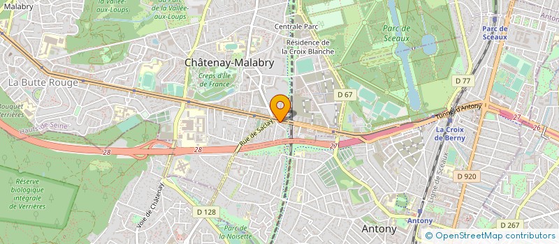 localisation de l'entreprise AD COIFFURE  CHATENAY-MALABRY