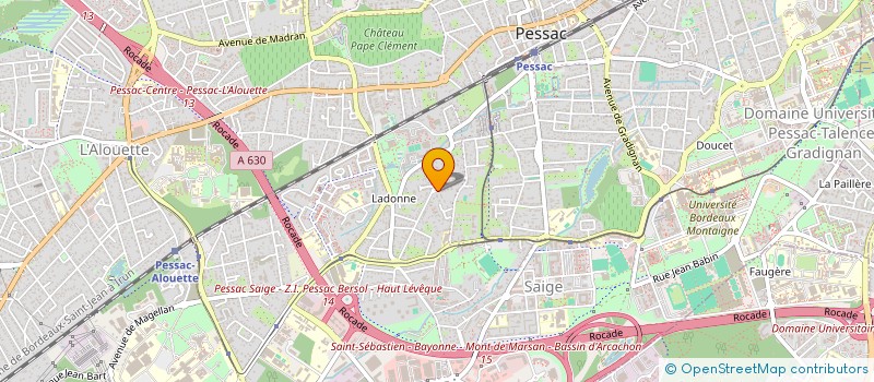 localisation de l'entreprise AD COM  PESSAC