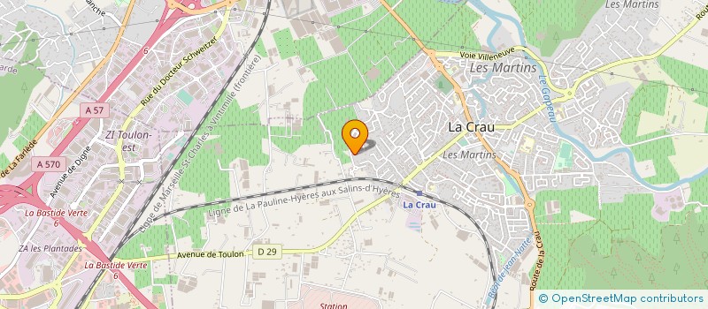 localisation de l'entreprise AD CONSTRUCTION  LA CRAU