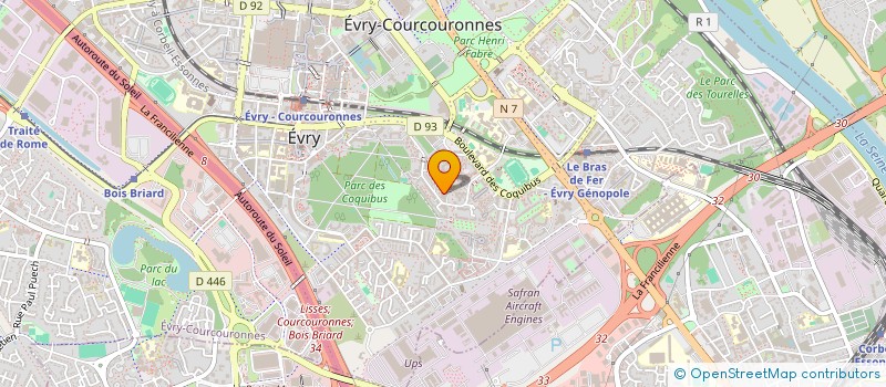 localisation de l'entreprise AD COURTAGE à EVRY-COURCOURONNES