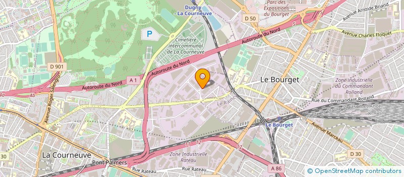 localisation de l'entreprise AD CREATION à LA COURNEUVE