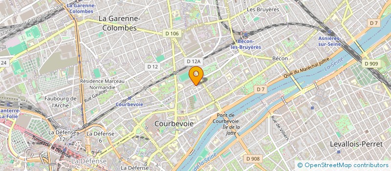 localisation de l'entreprise AD DIAGNOSTICS à COURBEVOIE