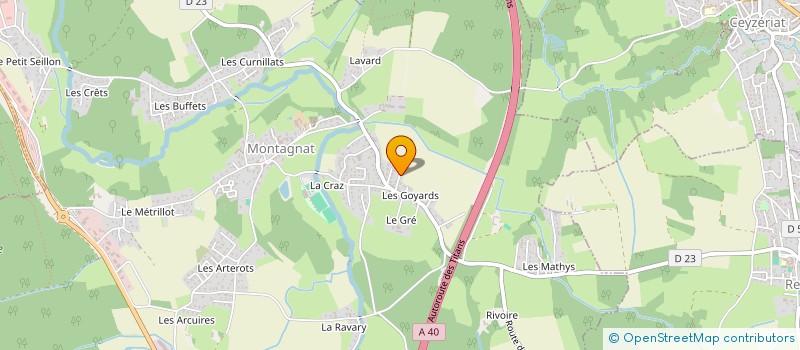 localisation de l'entreprise AD DIET à MONTAGNAT