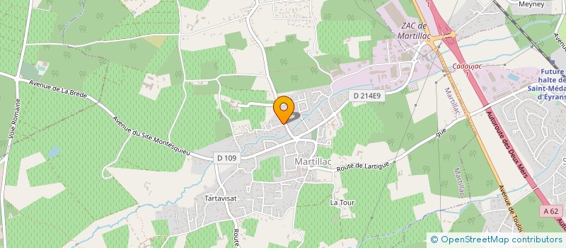 localisation de l'entreprise AD'ELEC  MARTILLAC