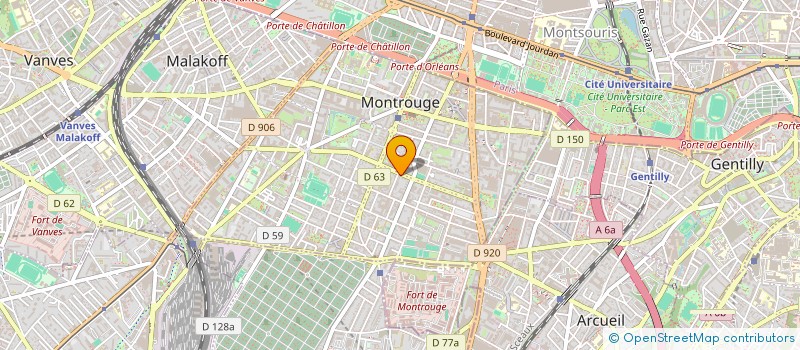 localisation de l'entreprise AD ET CAT  MONTROUGE