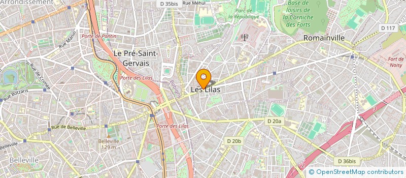 localisation de l'entreprise AD FIBRES à LES LILAS