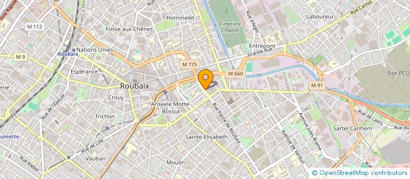 localisation de l'entreprise AD FOOD  ROUBAIX