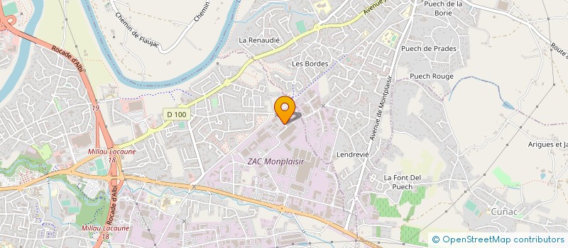 localisation de l'entreprise AD HOC  ALBI