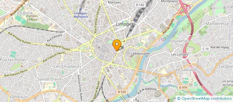 localisation de l'entreprise AD HOC à LIMOGES