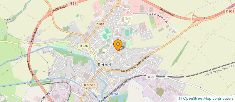 localisation de l'entreprise AD HOC RADIO  RETHEL