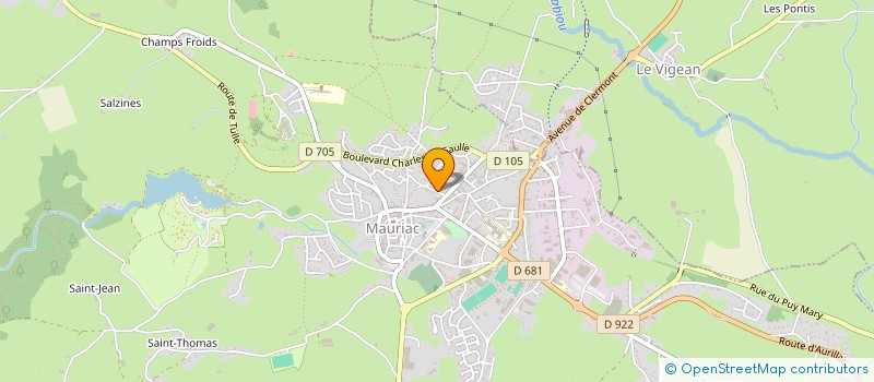 localisation de l'entreprise AD HOLDING à MAURIAC